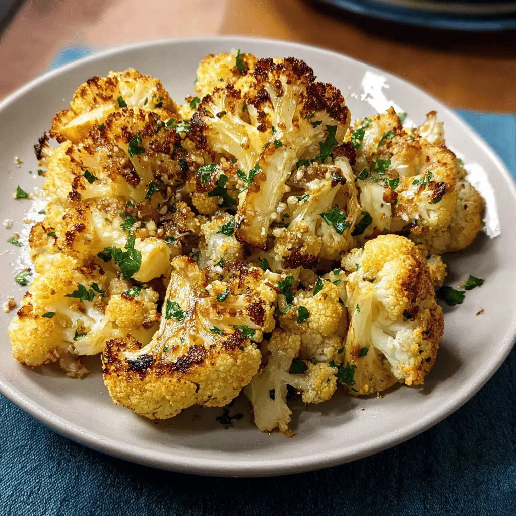 Easy Garlic Butter Roasted Cauliflower Recipe