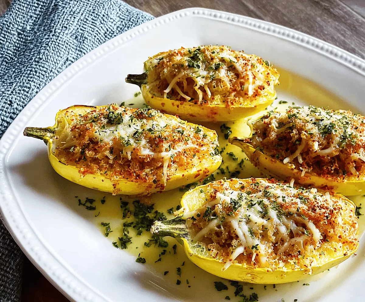 Easy Cheesy Stuffed Yellow Squash Recipe