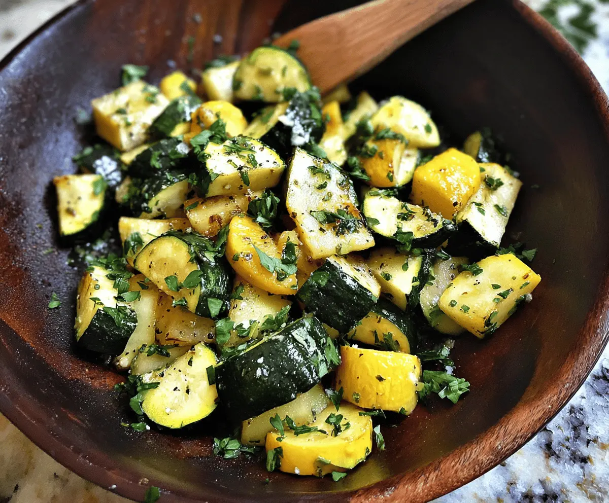 Easy Low Carb Garlic Butter Zucchini and Squash