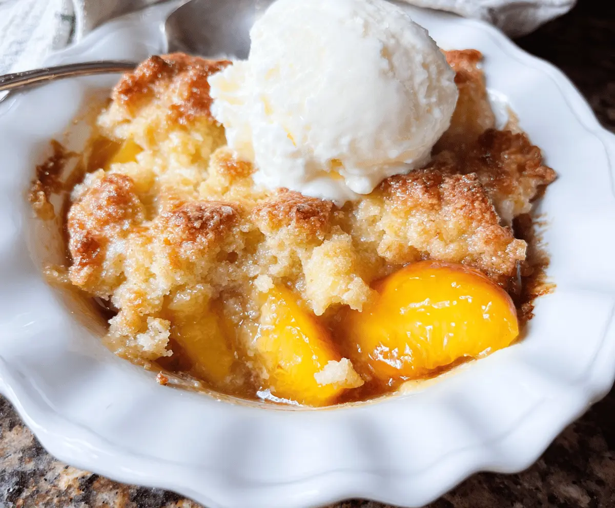 Easy Homemade Peach Cobbler Recipe by Paula Deen
