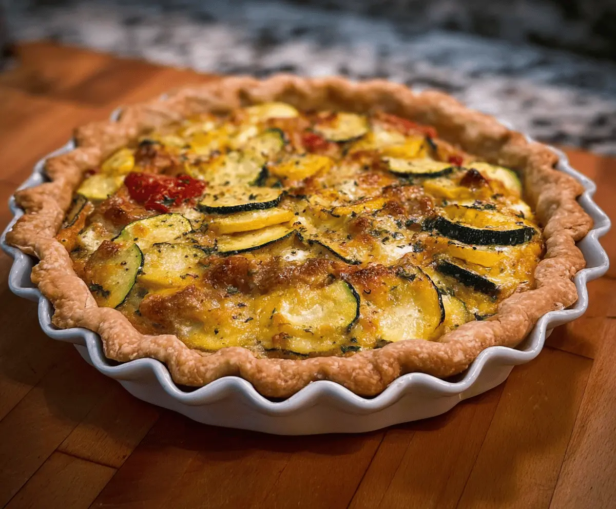 Easy Savory Summer Squash Pie Recipe