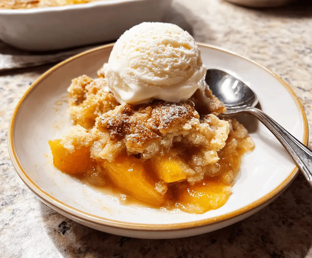 Easy Air Fryer Peach Cobbler Recipe