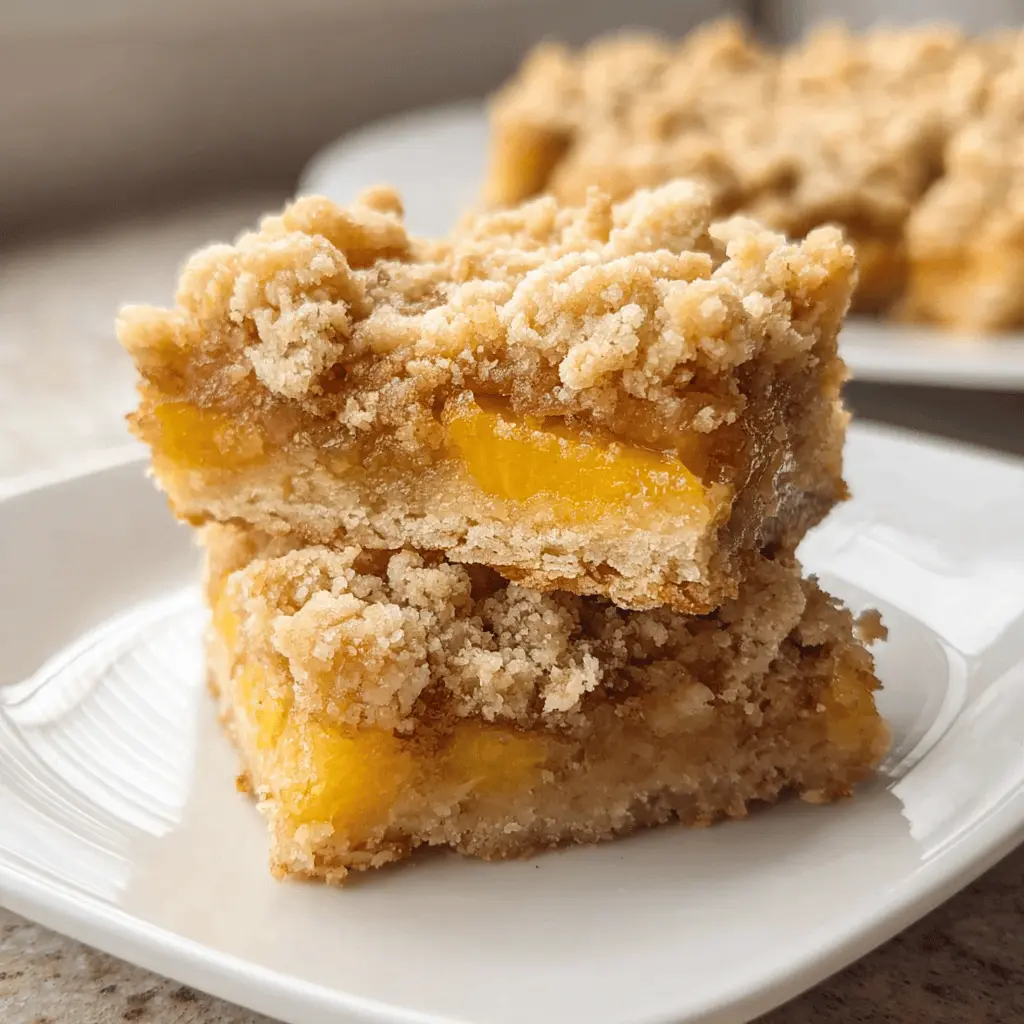 Easy Peach Crumble Bars with Sweet Crunch