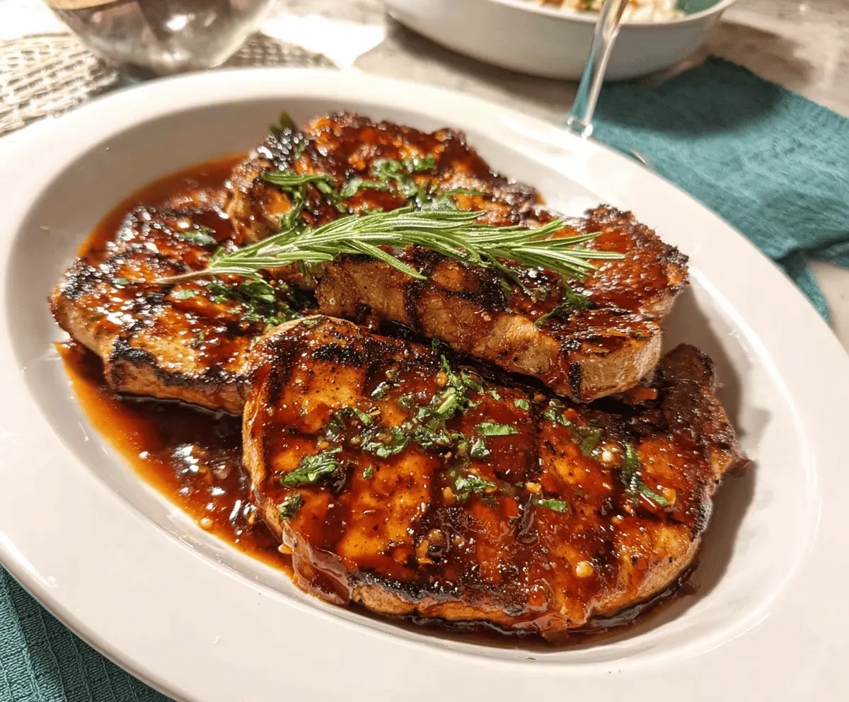 Easy Honey Garlic Boneless Pork Chops
