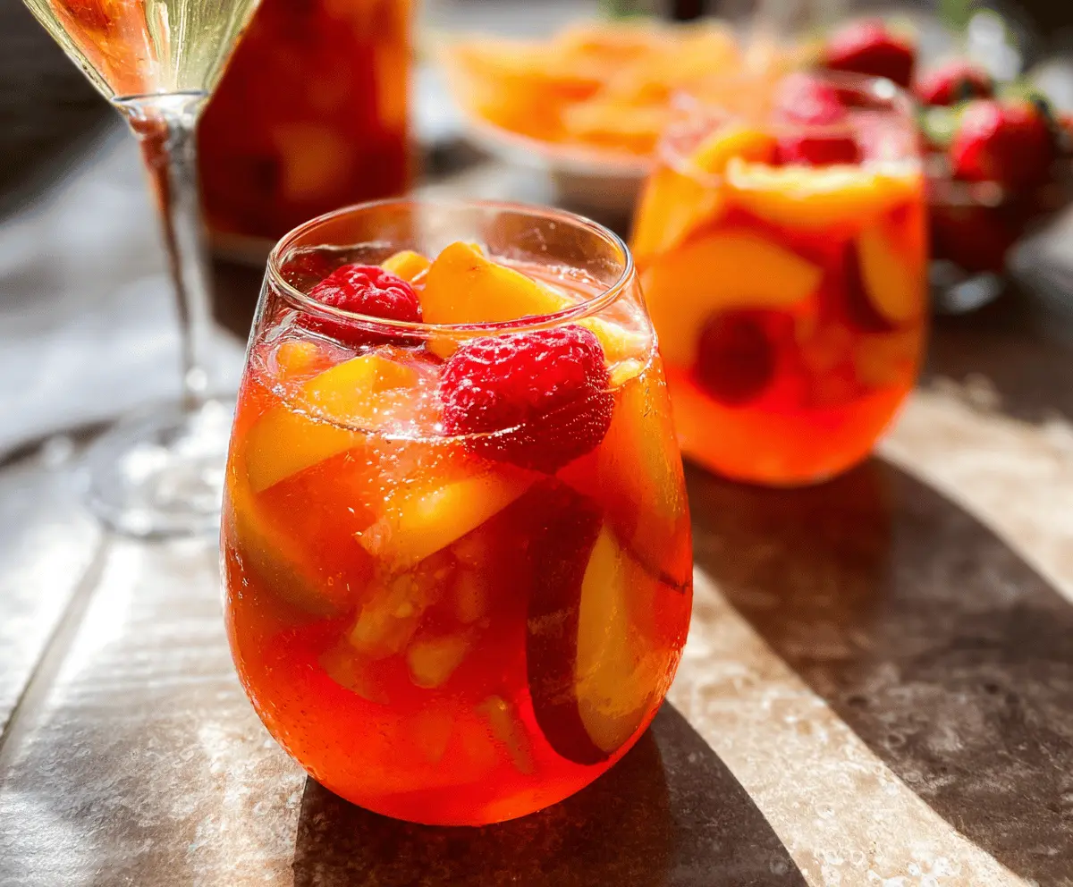 Easy Peach Rosé Sangria Recipe
