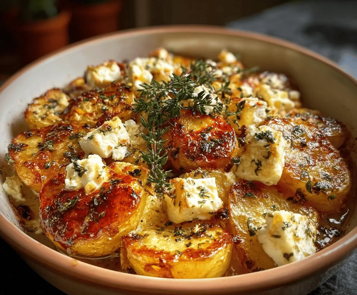 Easy Cheesy Baked Feta Potatoes Recipe