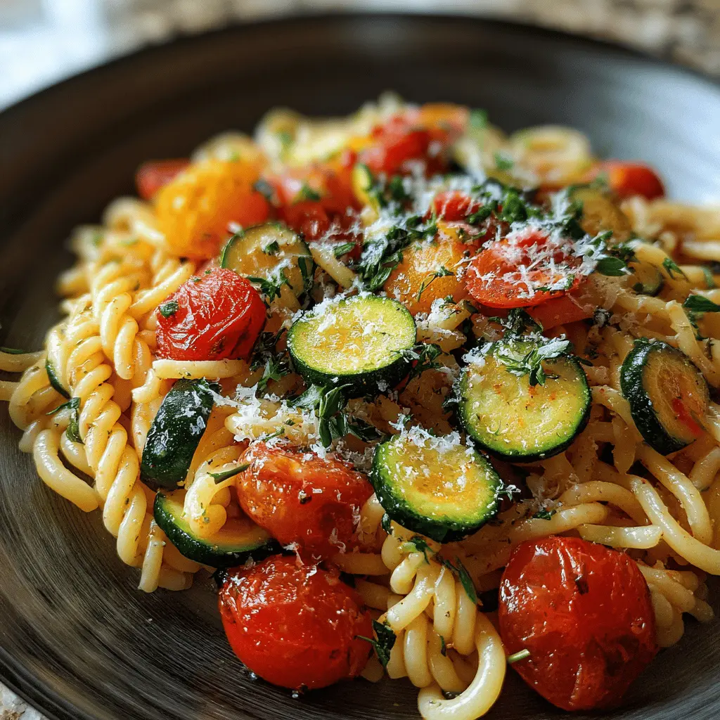 Easy Tomato Zucchini Pasta Recipe
