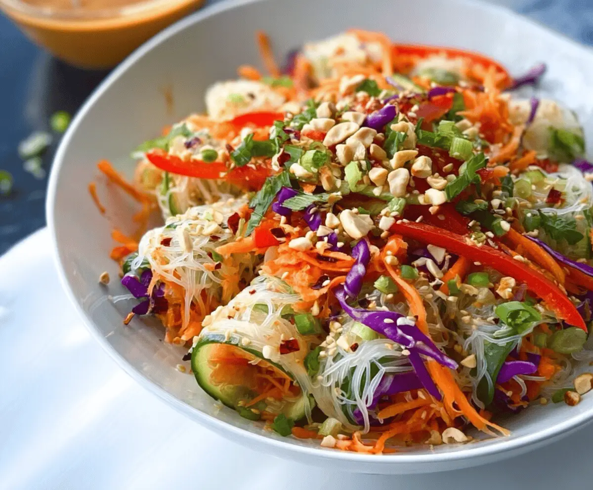 Fresh Spring Roll Salad With Spicy Ginger Dressing