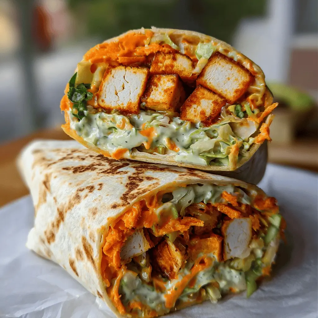 Easy Healthy Buffalo Tofu Wrap Recipe