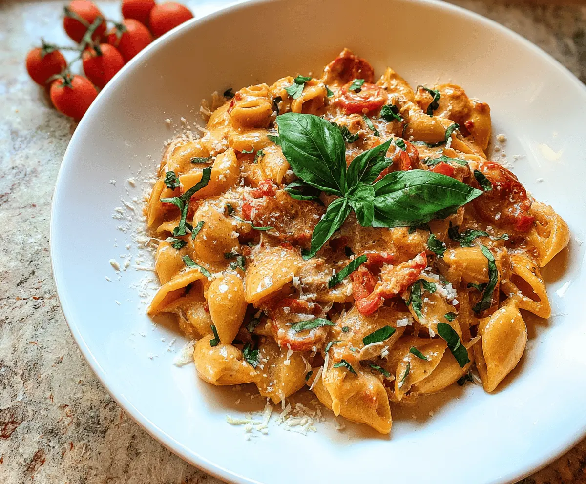 Creamy Basil Tomato Pasta Recipe
