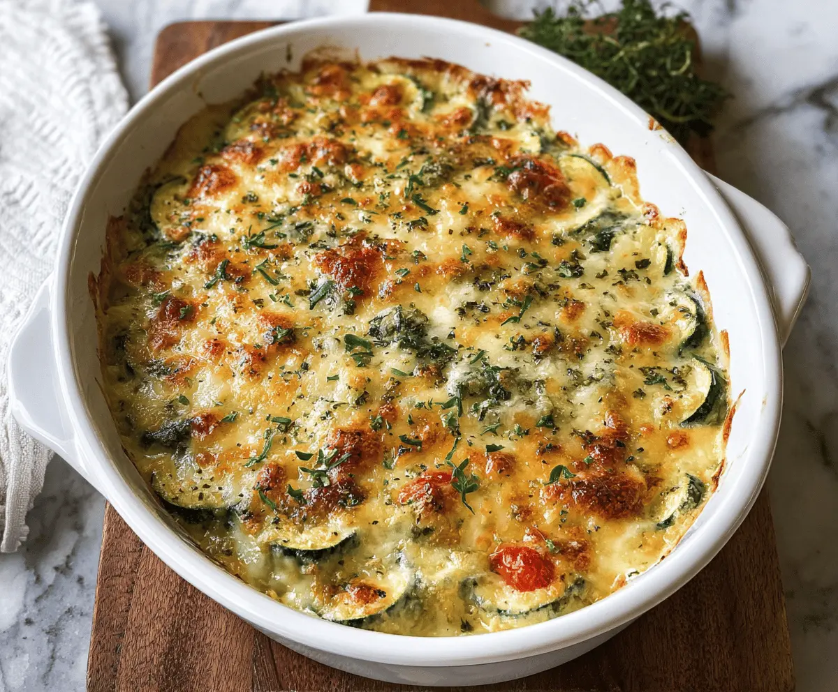 Easy Baked Zucchini and Cheese Casserole