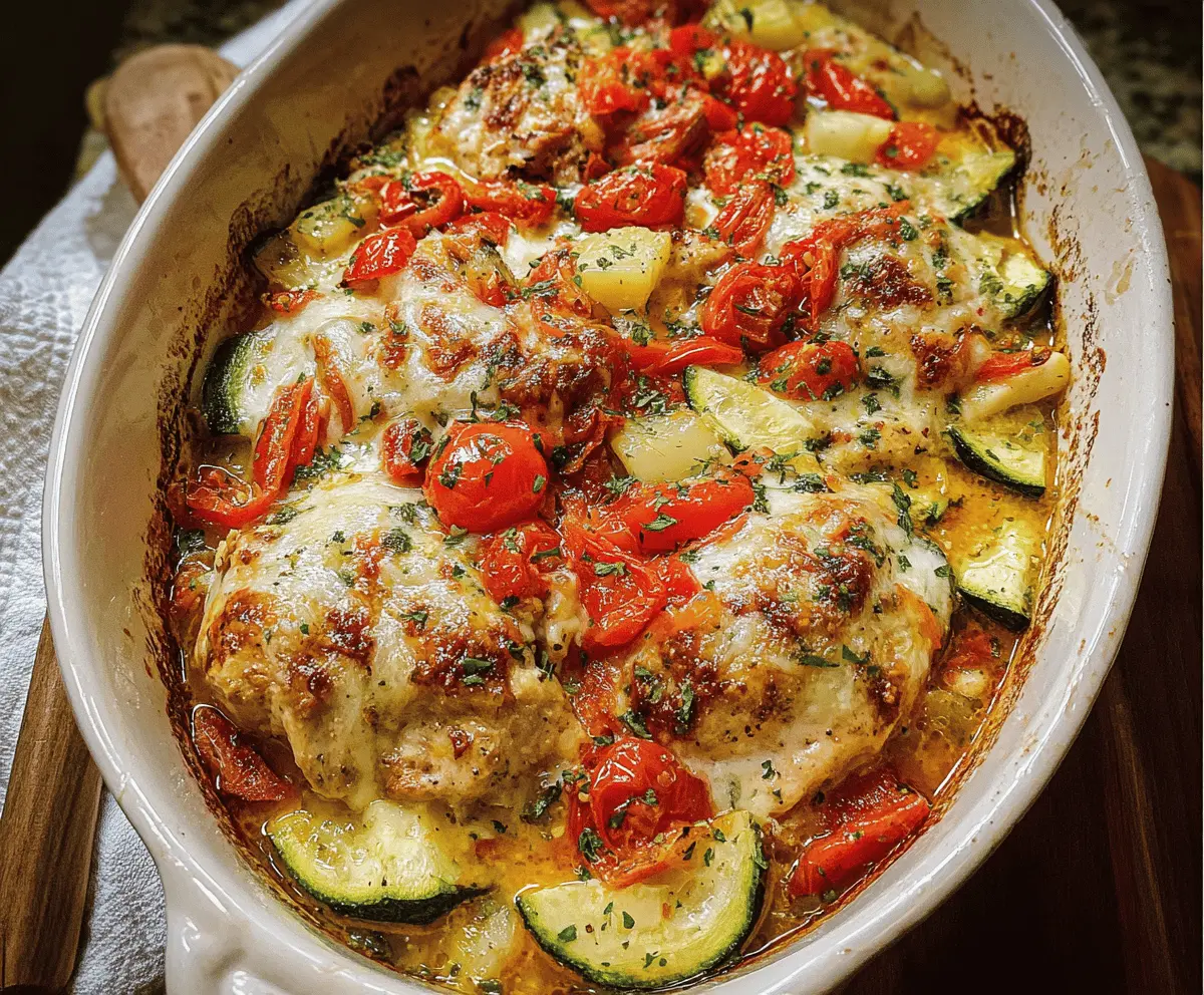 Easy Mediterranean Chicken Zucchini Bake Recipe