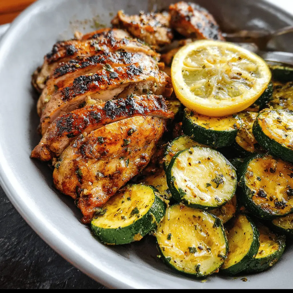 Easy Asado Chicken with Sauteed Lemon Zucchini