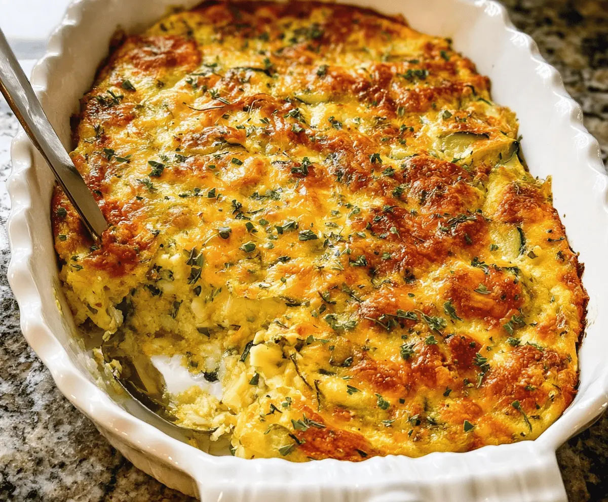 Easy Cheesy Zucchini Squash Casserole Recipe