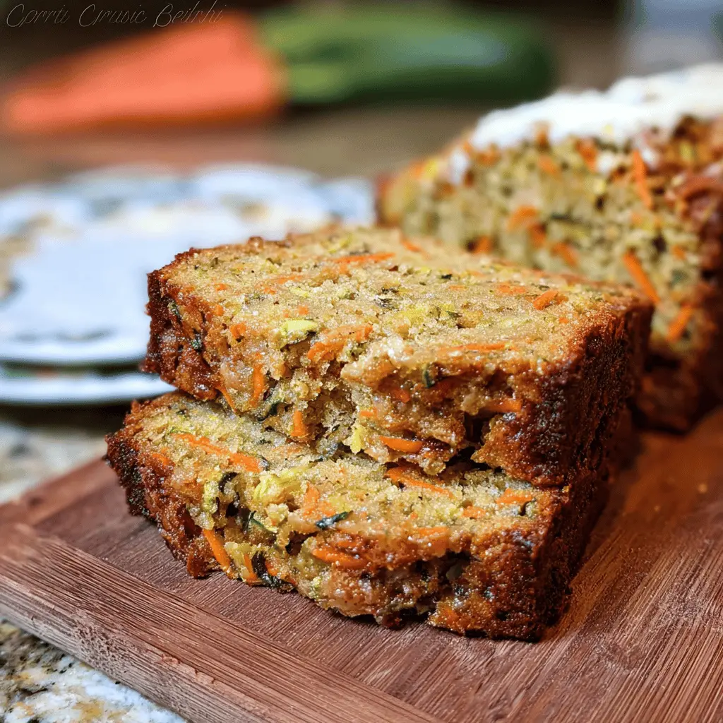 Moist Carrot Apple Zucchini Bread Recipe