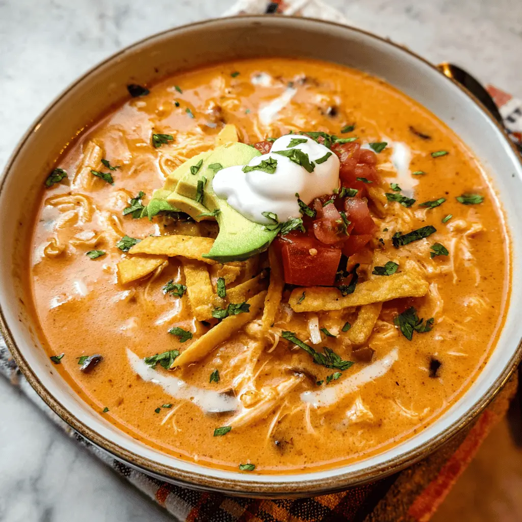 Creamy Chicken Tortilla Soup Recipe