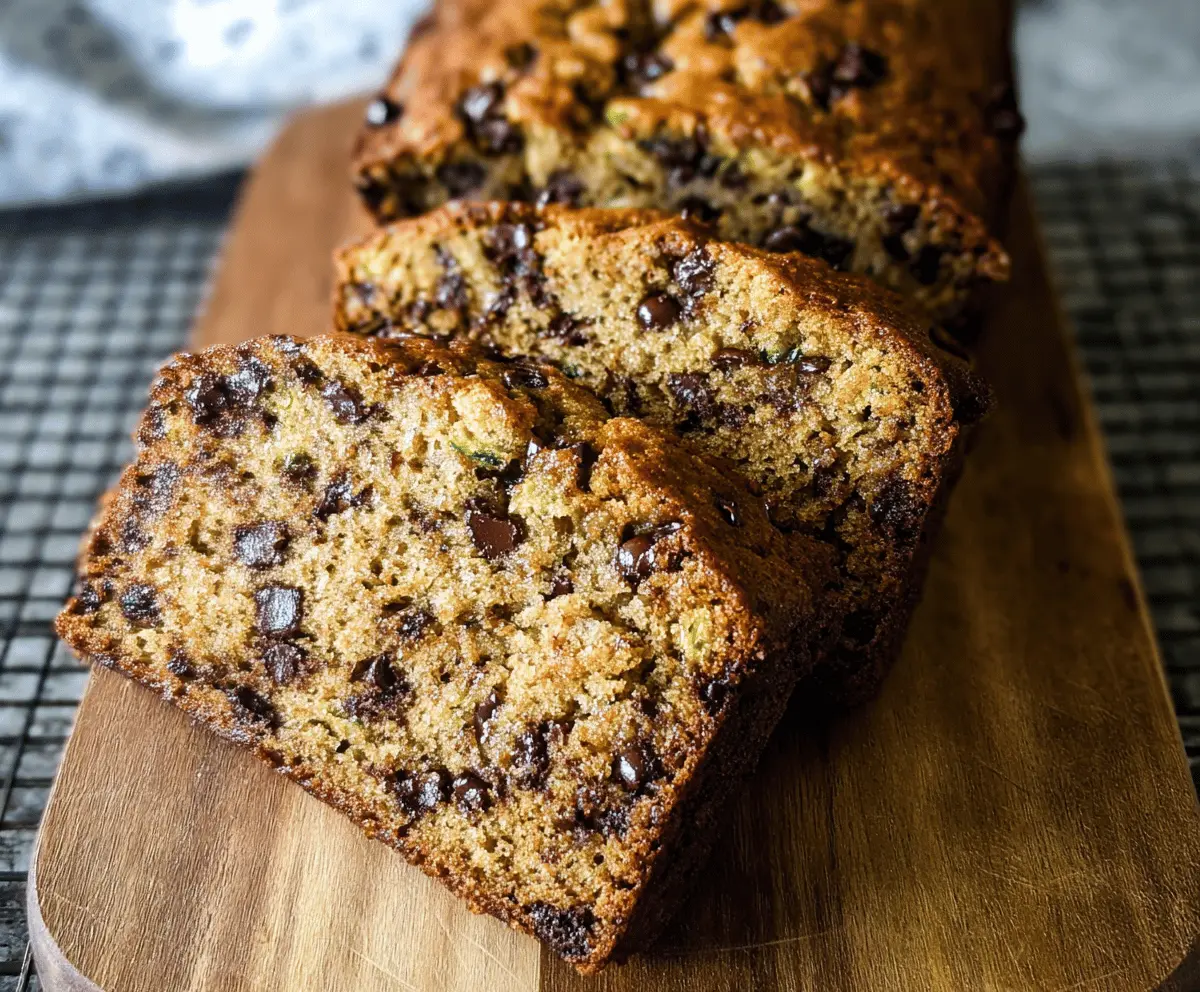 Moist Chocolate Chip Zucchini Bread Recipe