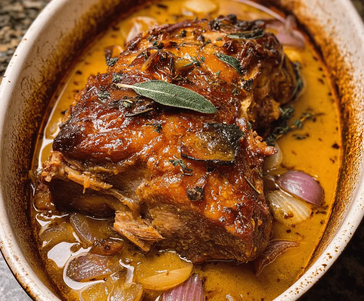 Tender Apple Cider Braised Pork Shoulder Recipe