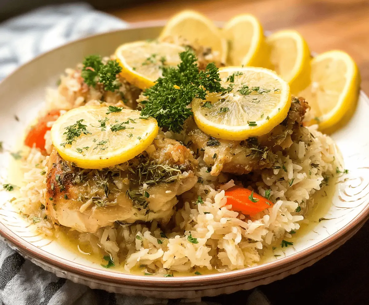 Easy Slow Cooker Lemon Herb Chicken and Rice Recipe