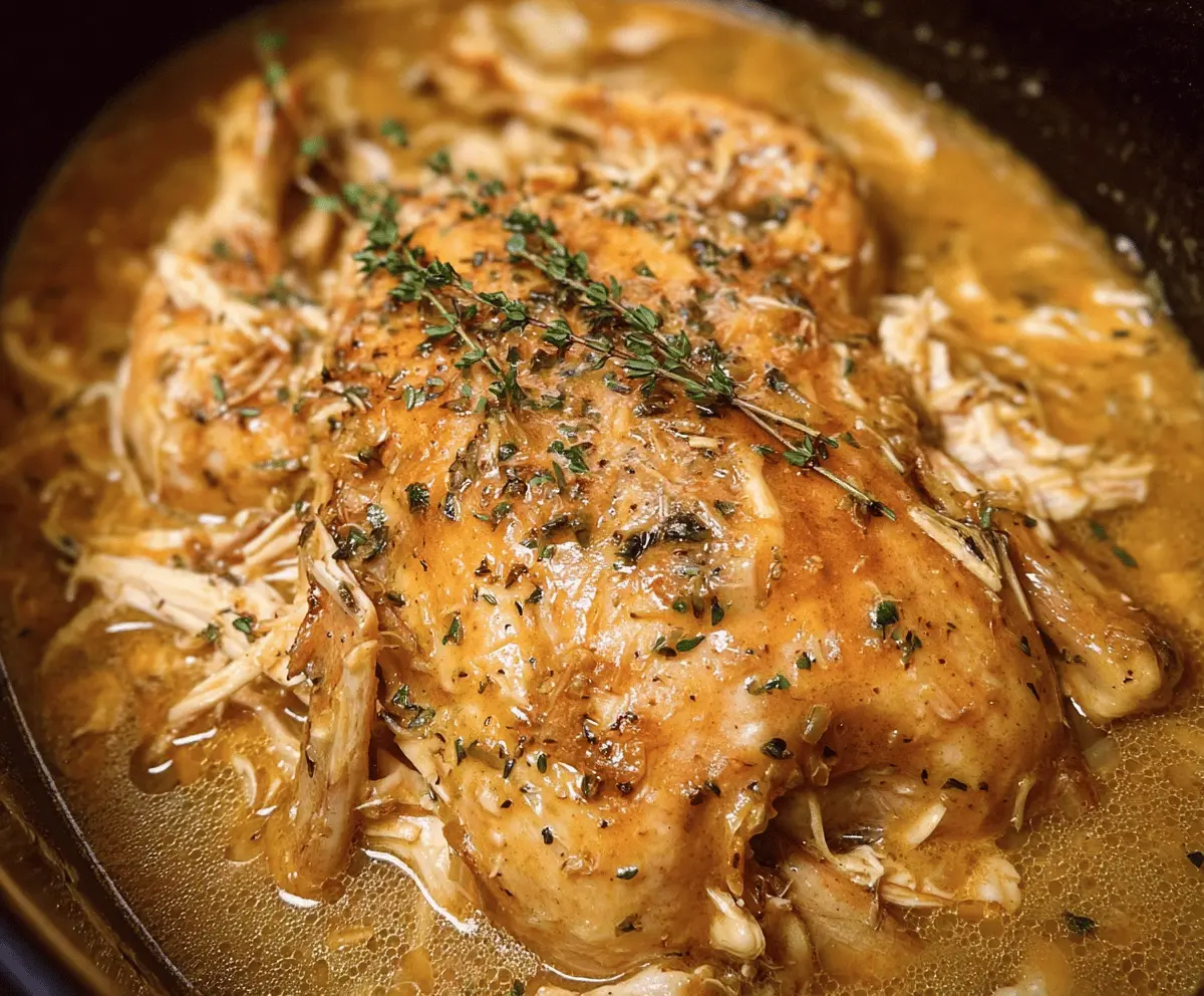 Easy Slow Cooker Chicken and Gravy Recipe