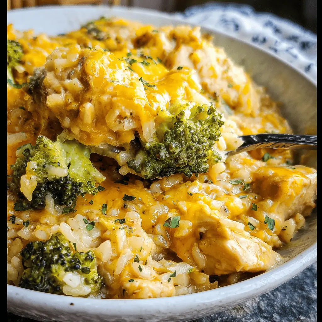 Easy Crockpot Cheesy Chicken Broccoli Rice Recipe