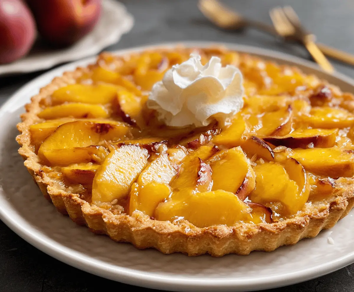Easy Peach Tart Recipe with Flaky Crust