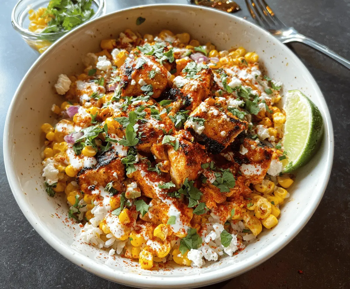 Street Corn Chicken Rice Bowl Recipe