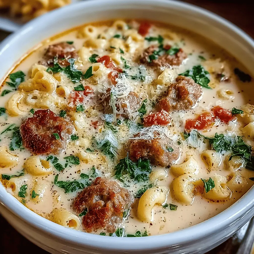 Creamy Parmesan Italian Sausage Soup Recipe