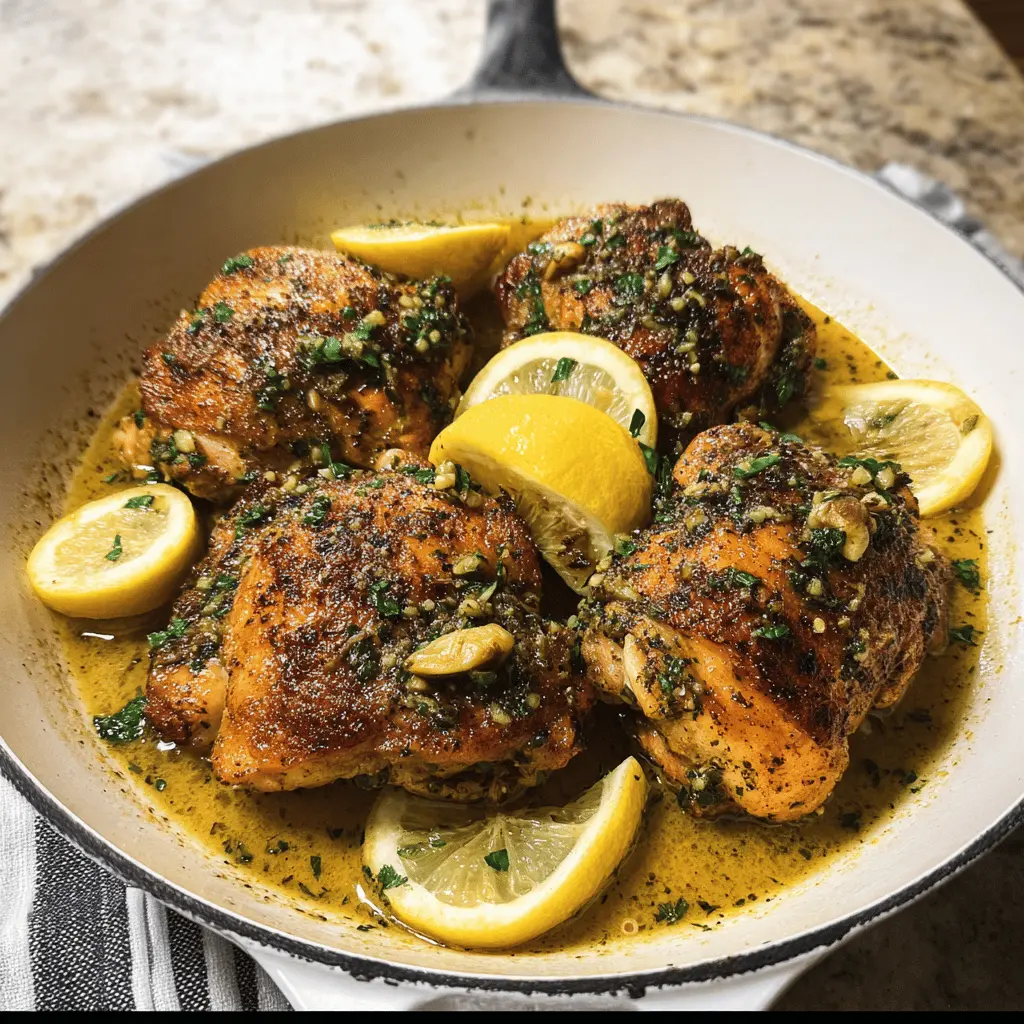 Easy Garlic Lemon Chicken Thighs Recipe