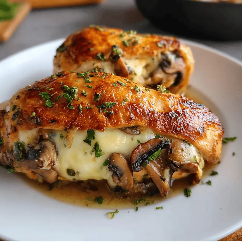 Easy Mushroom Stuffed Chicken Breast Recipe
