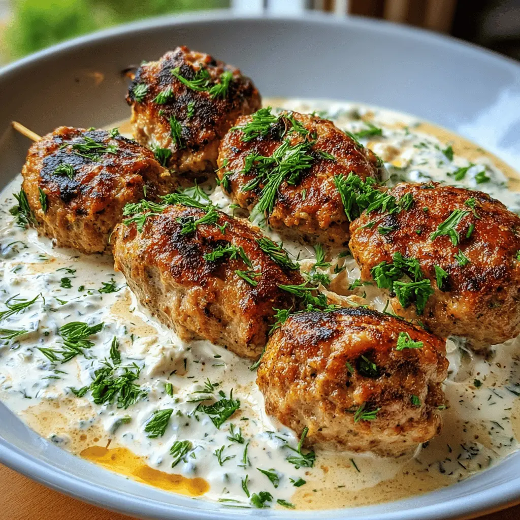 Creamy Garlic Yogurt Chicken Kofta Recipe