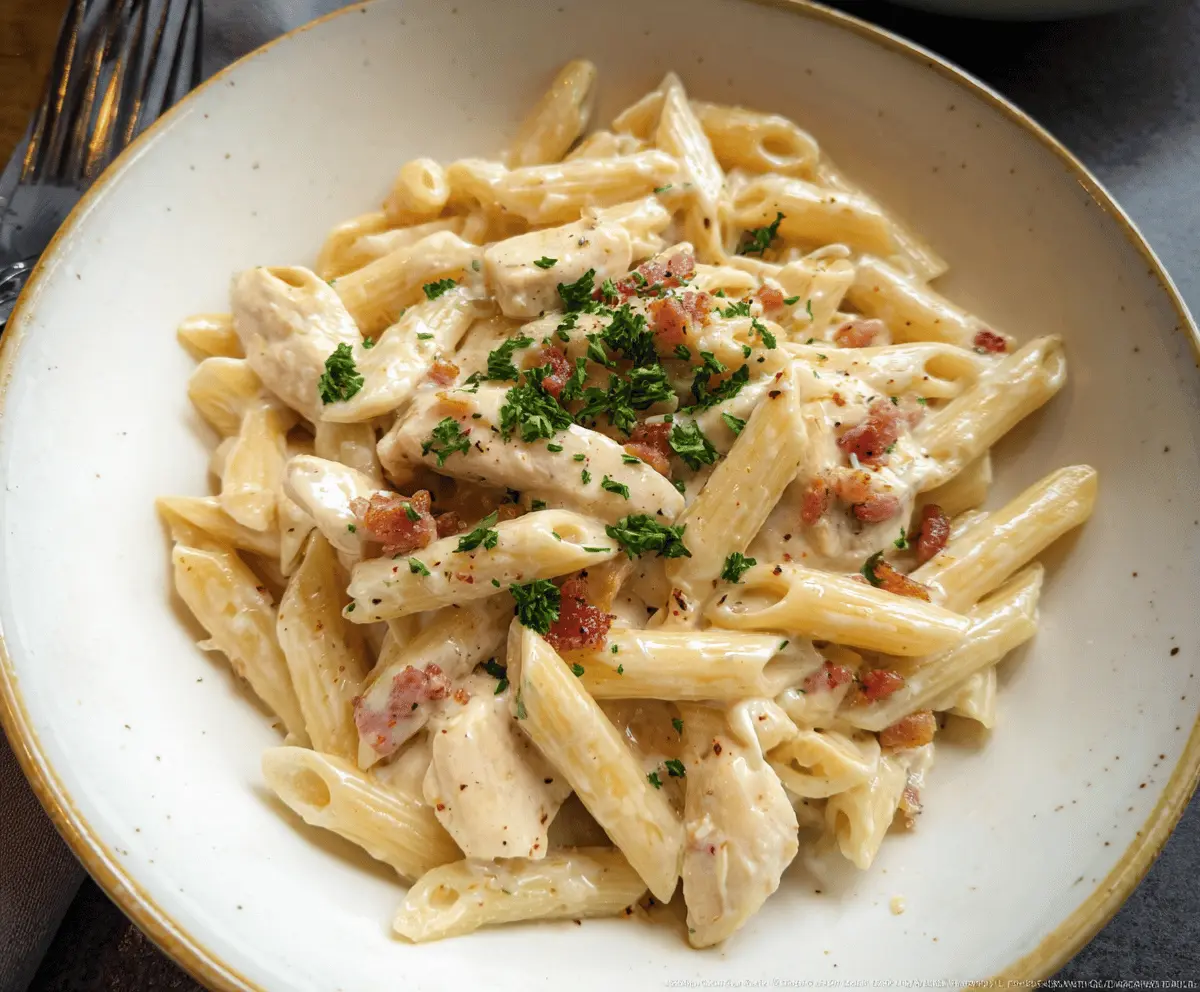 Creamy Chicken Bacon Ranch Pasta Recipe