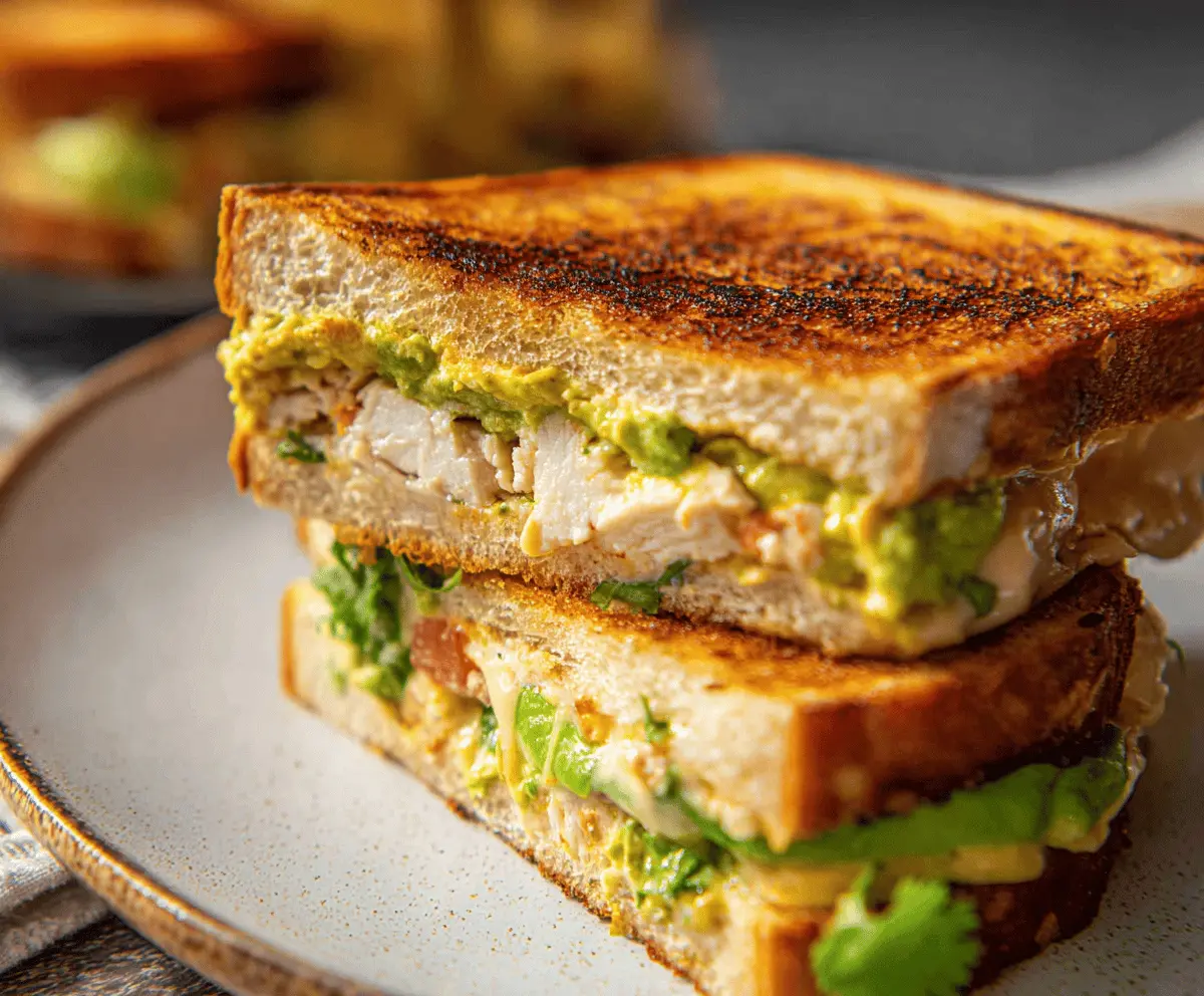 Easy Chicken Avocado Melt Sandwich Recipe