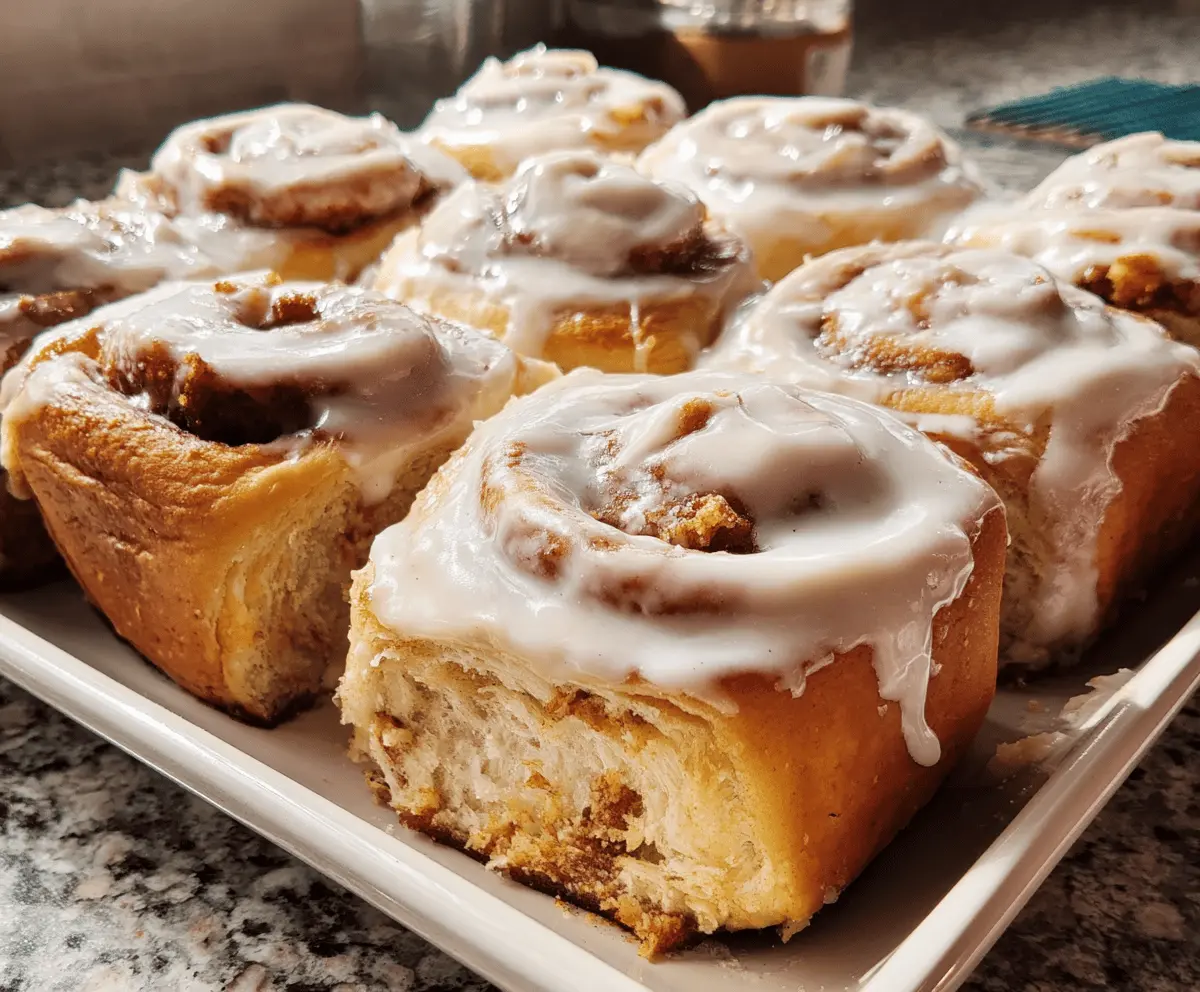 Soft Banana Bread Cinnamon Rolls with Cream Cheese Frosting