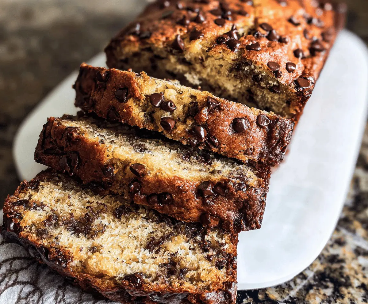 Super Moist Chocolate Chip Banana Bread Recipe
