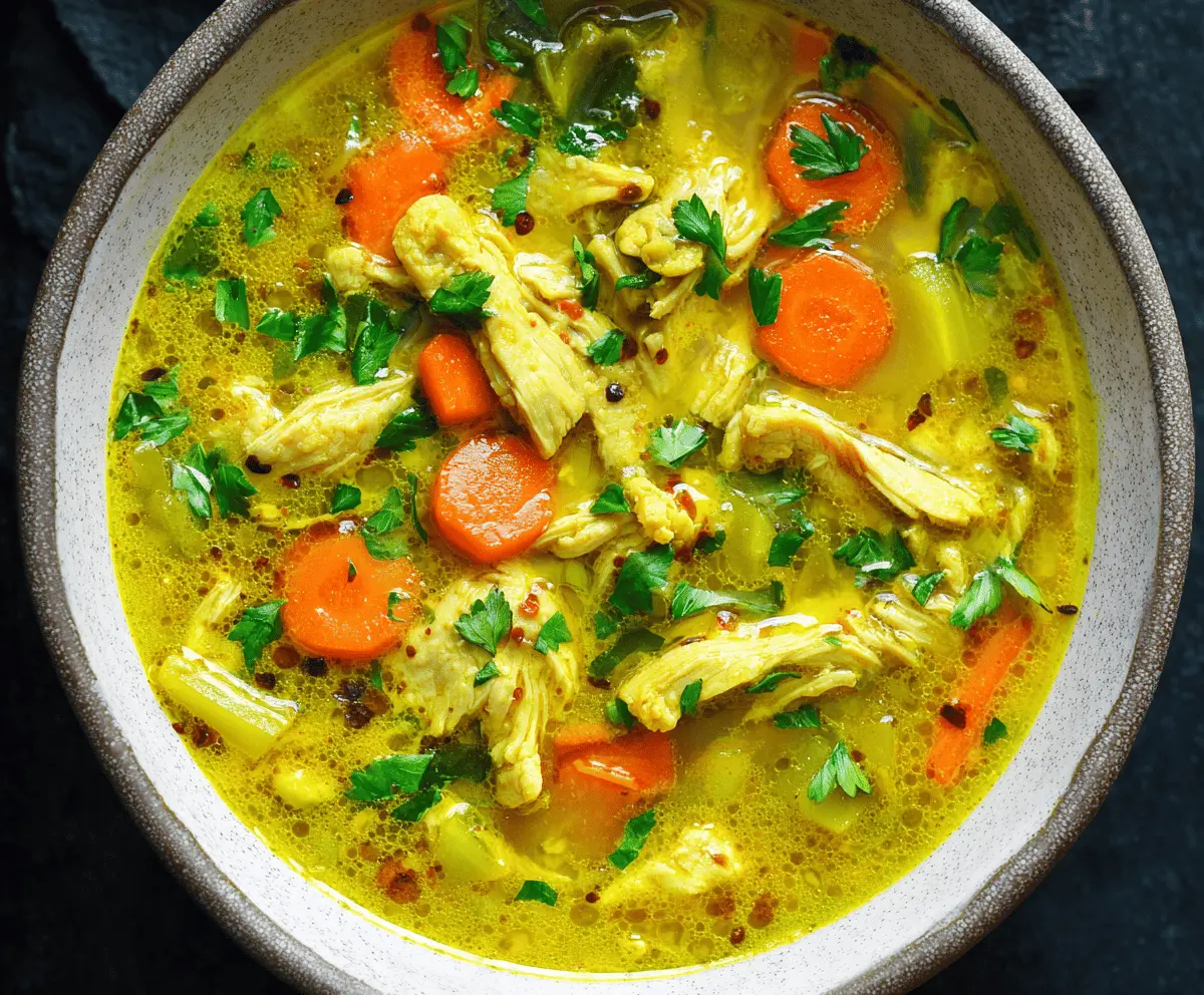 Anti-Inflammatory Turmeric Chicken Soup
