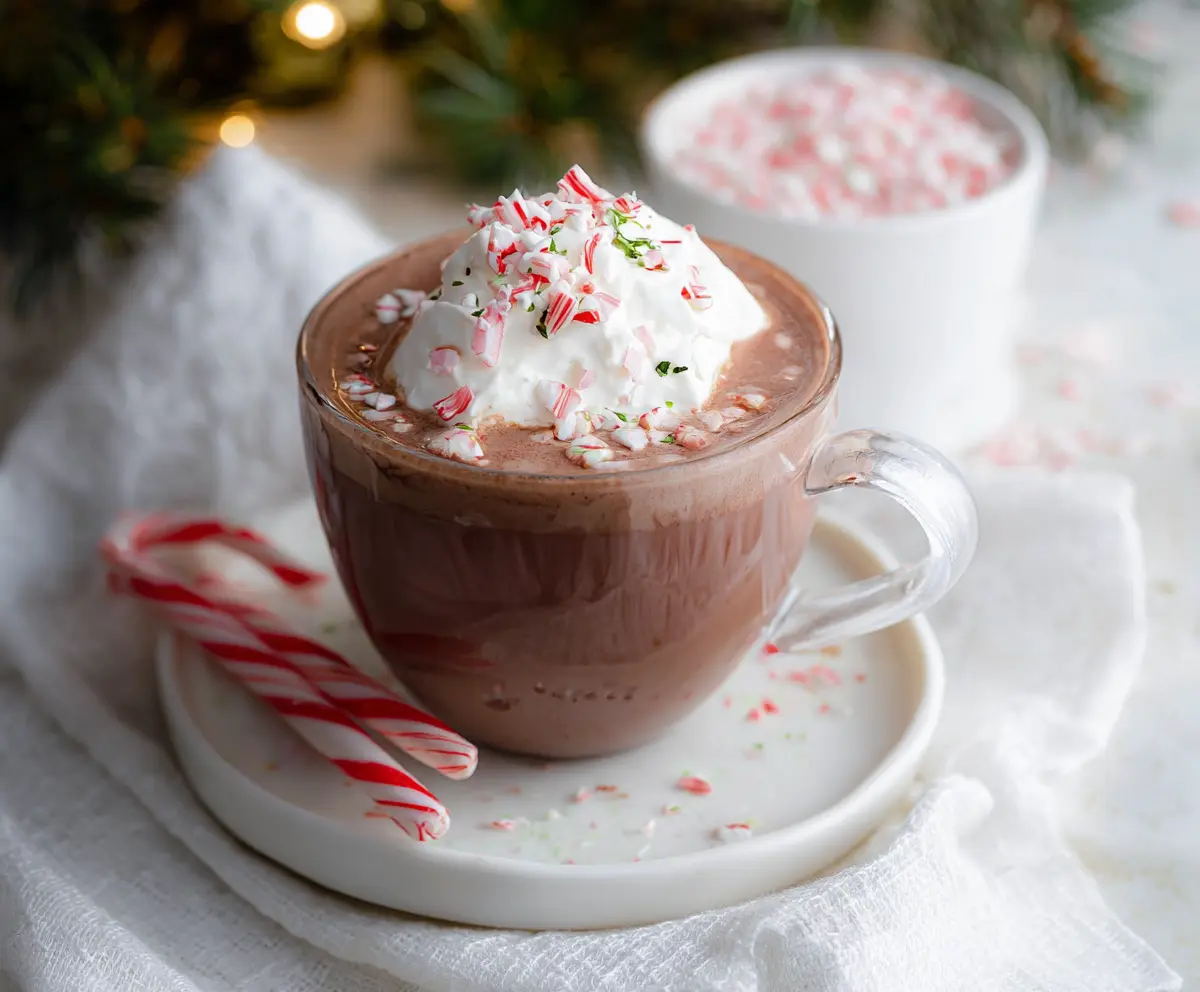 Christmas Peppermint Hot Chocolate