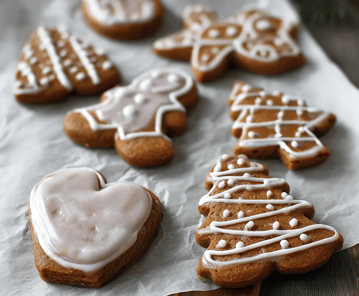 Cinnamon Iced Gingerbread Cookies