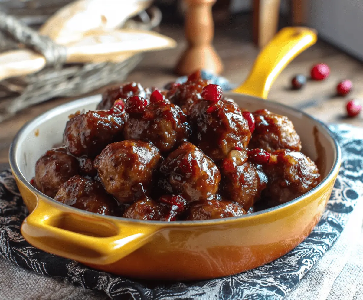 Cranberry Sauce Meatballs