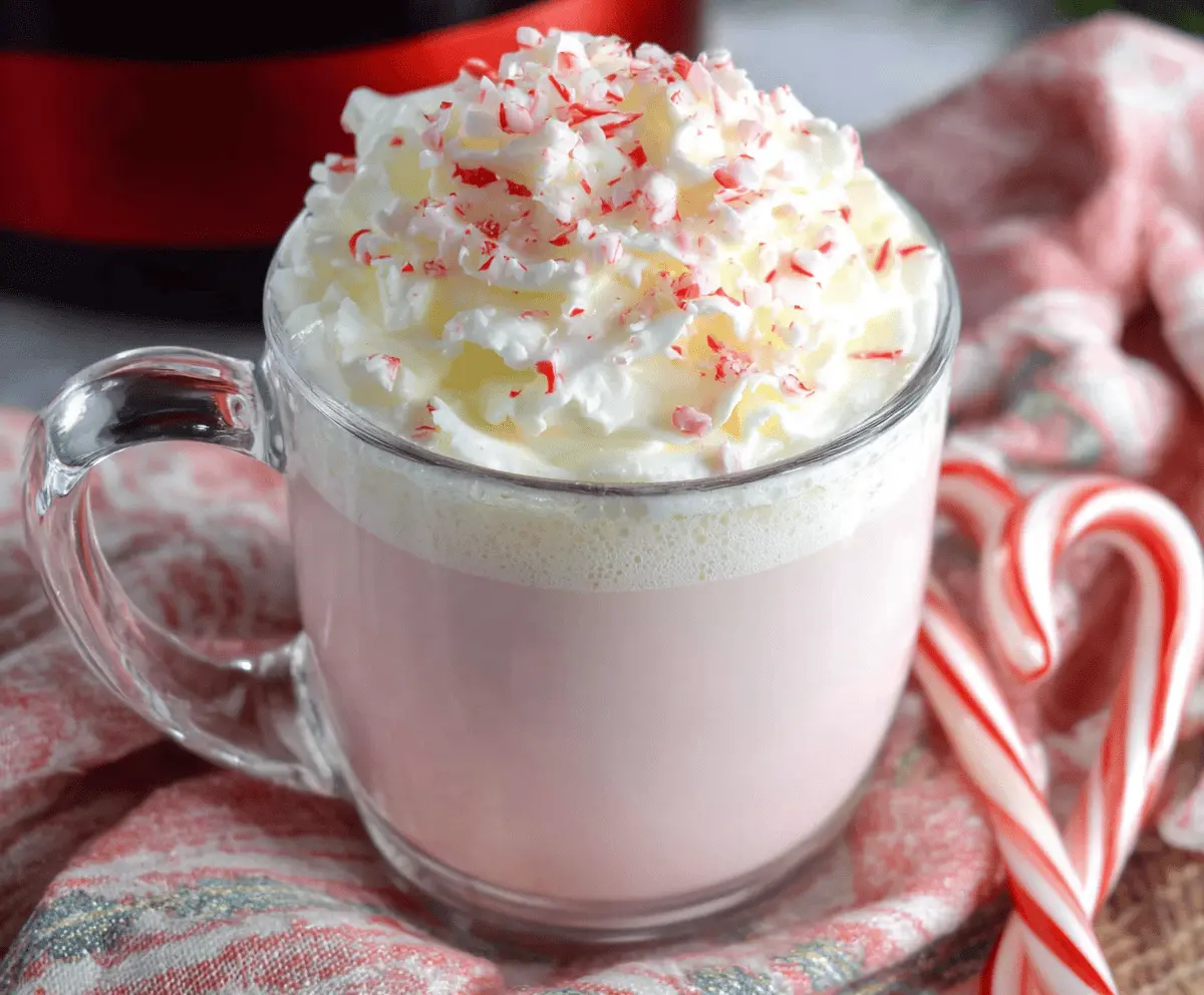 Crockpot Candy Cane White Hot Chocolate