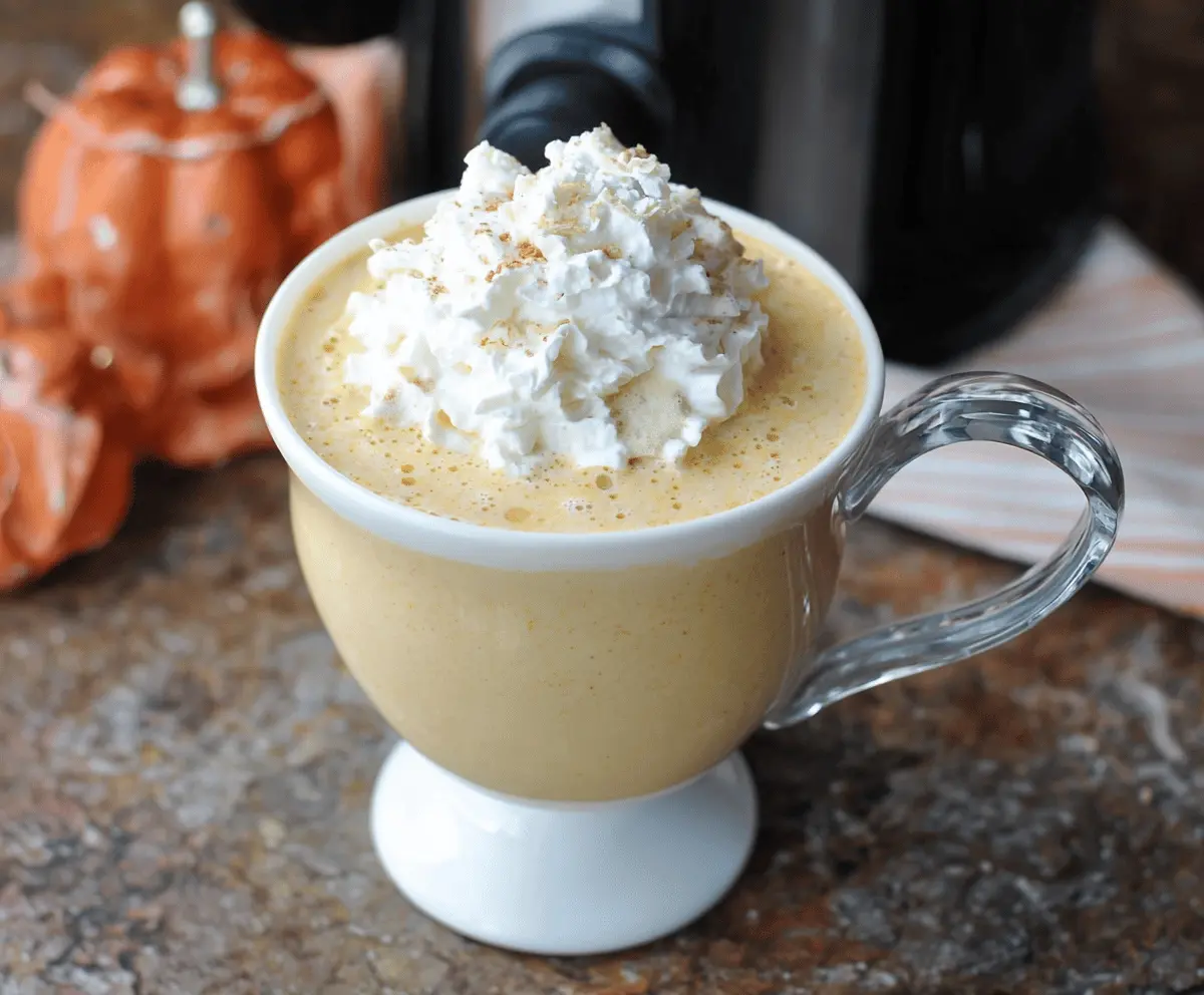 Crockpot Pumpkin Pie White Hot Chocolate