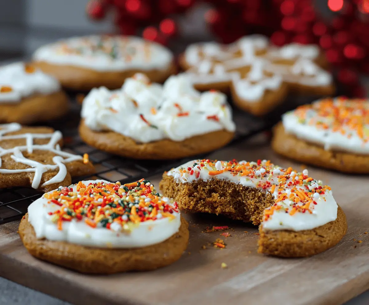 Frosted Gingerbread Cookies