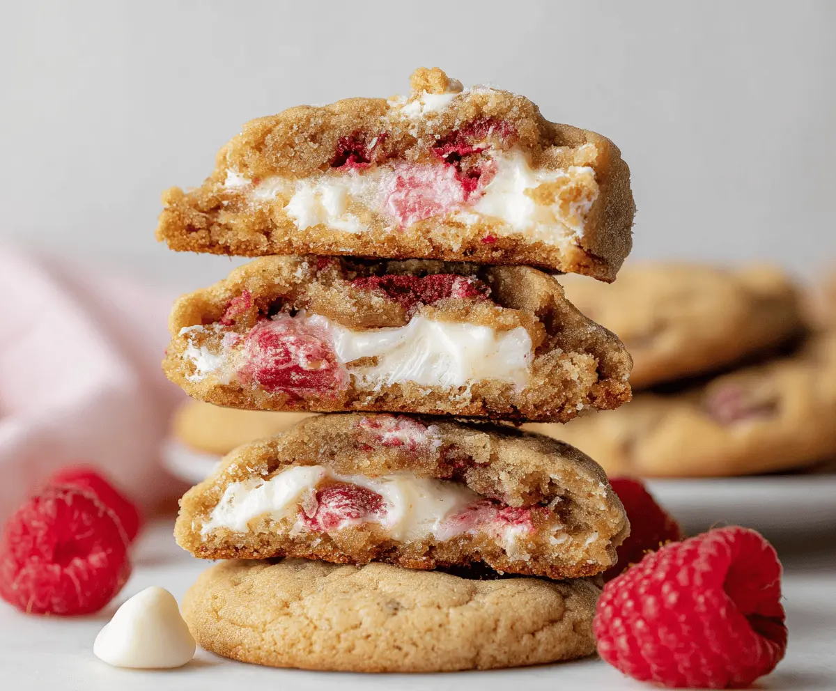 Raspberry Cheesecake Stuffed Cookies