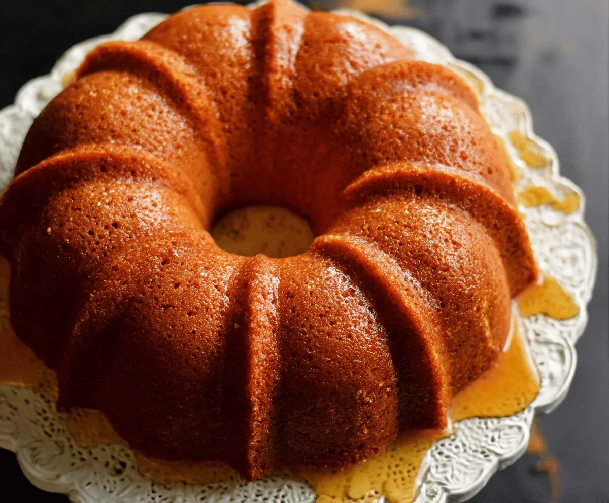 Delicious homemade sweet potato pound cake with a golden crust, perfect for dessert or tea time.