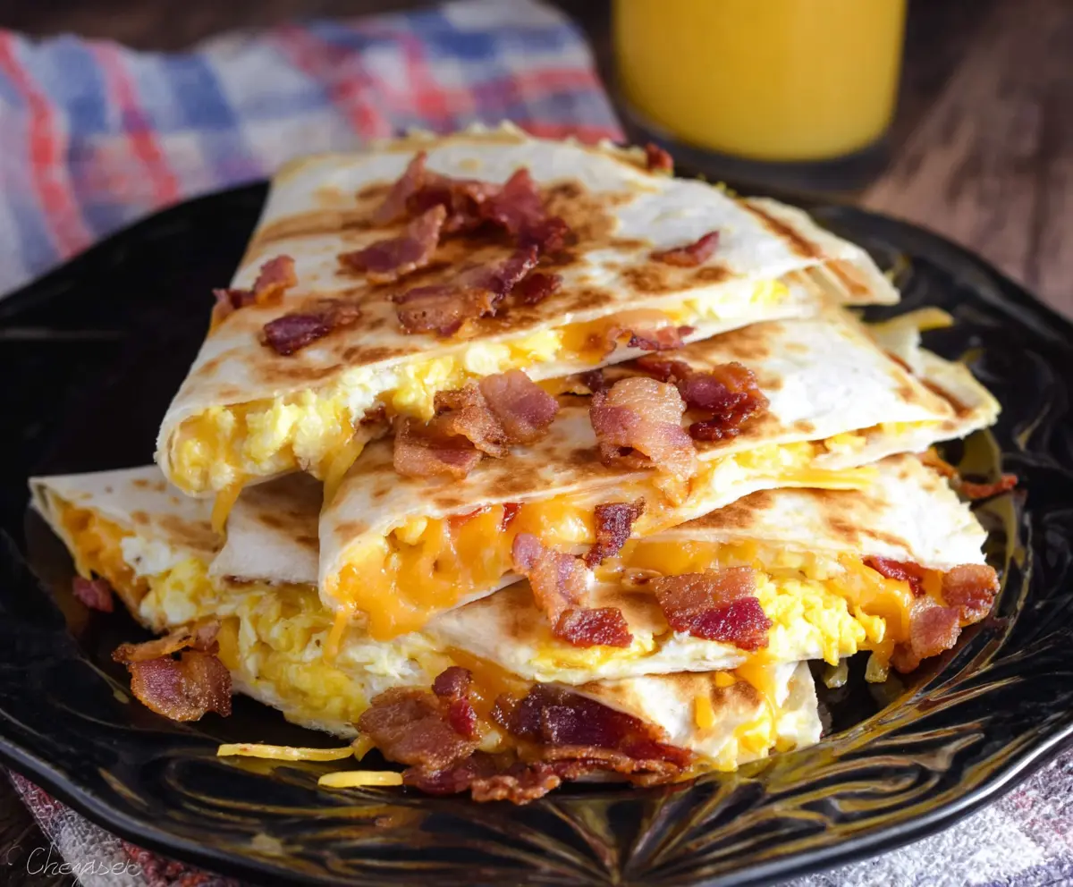 Bacon Egg And Cheese Breakfast Quesadillas