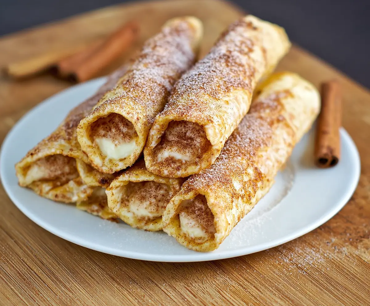 Delicious cinnamon tortilla cream cheese roll ups with a sweet and creamy filling, perfect for snacks or desserts.