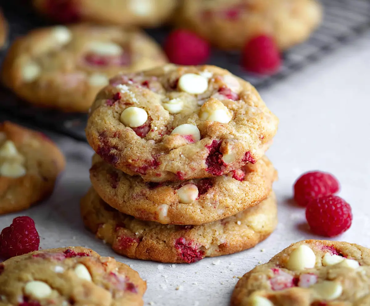 Raspberry White Chocolate Chip Cookies