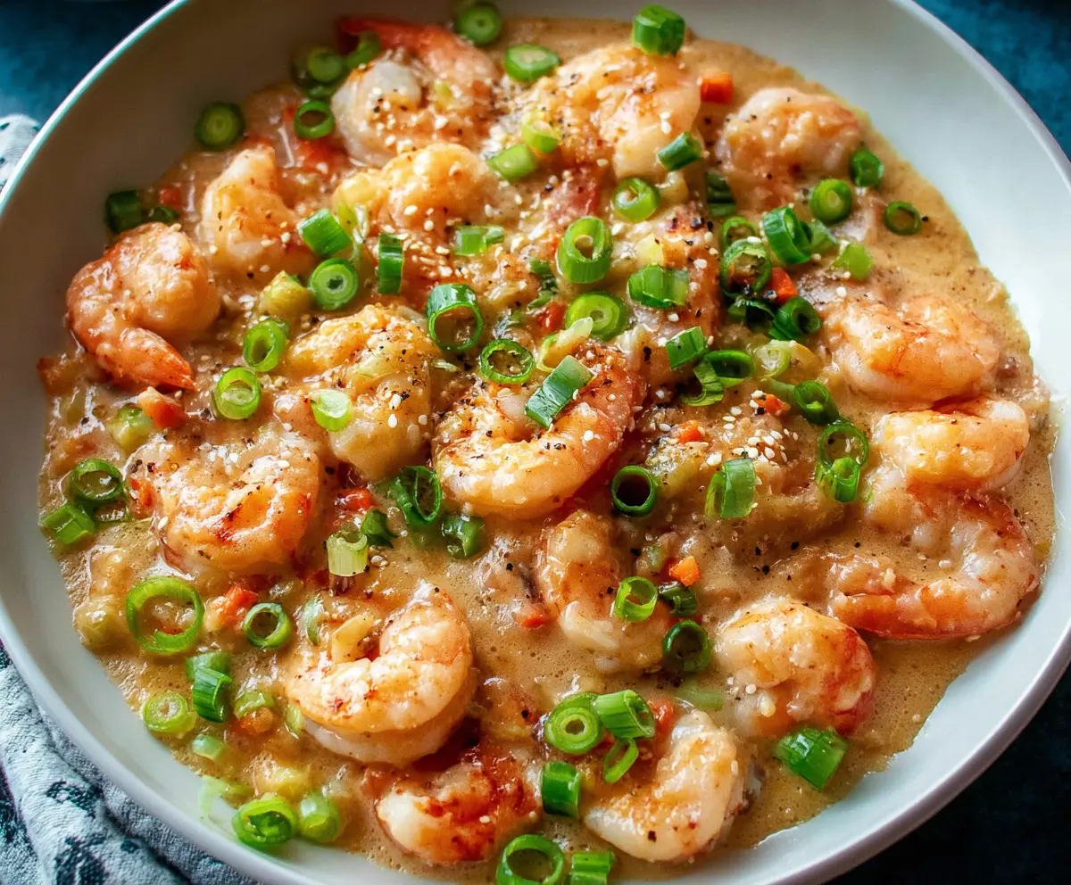 Delicious Shrimp with Lobster Sauce served on a plate, showcasing a seafood dish perfect for dinner.