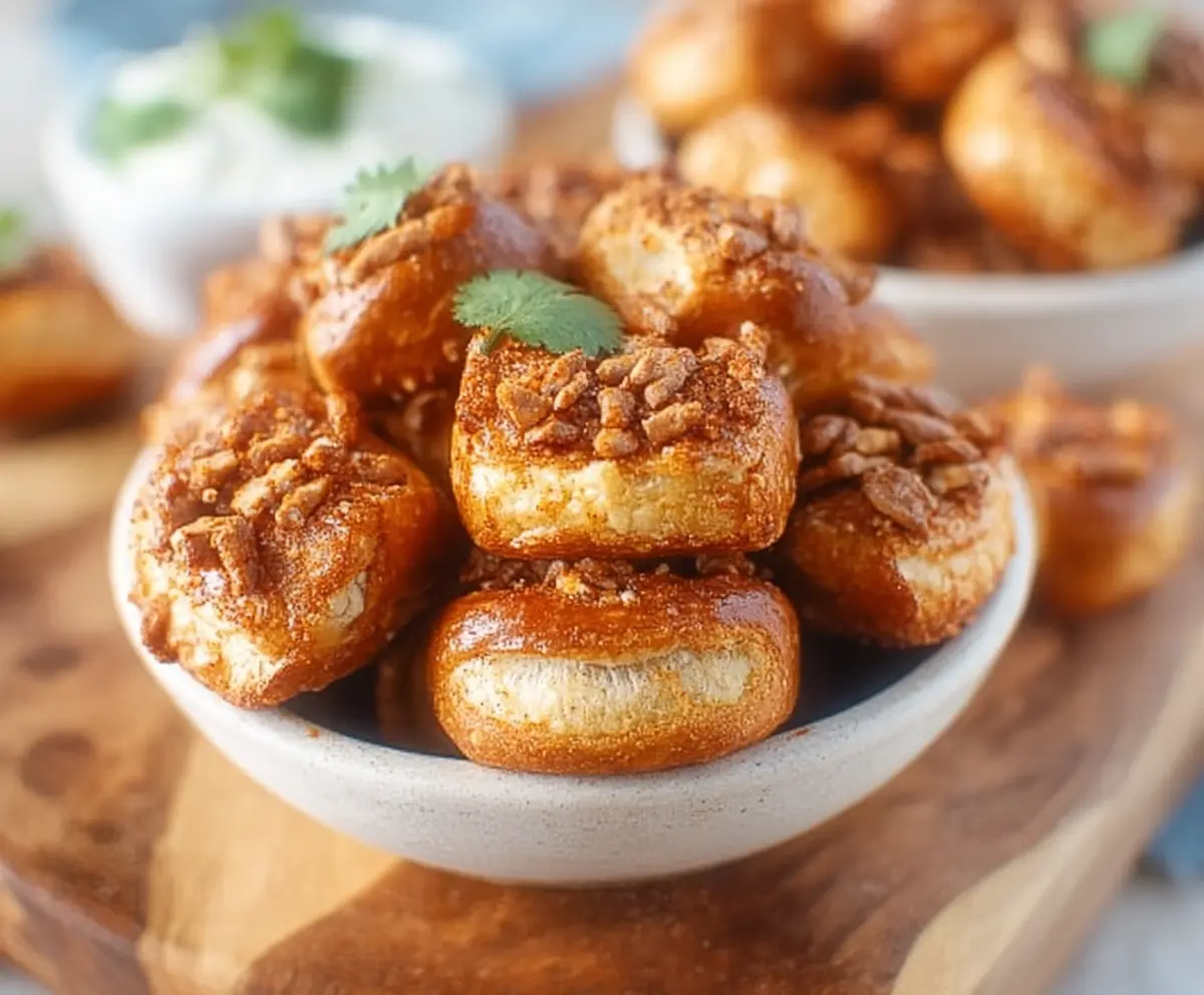 Delicious Taco Pretzel Bites served on a platter with fresh toppings