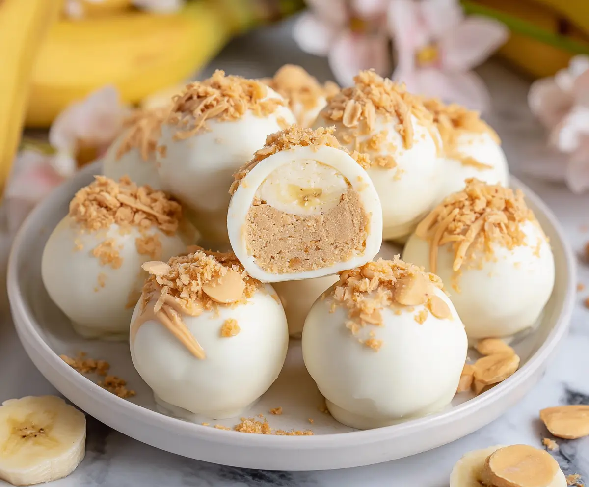 Delicious Banana Pudding Easter Truffles with creamy texture and festive presentation